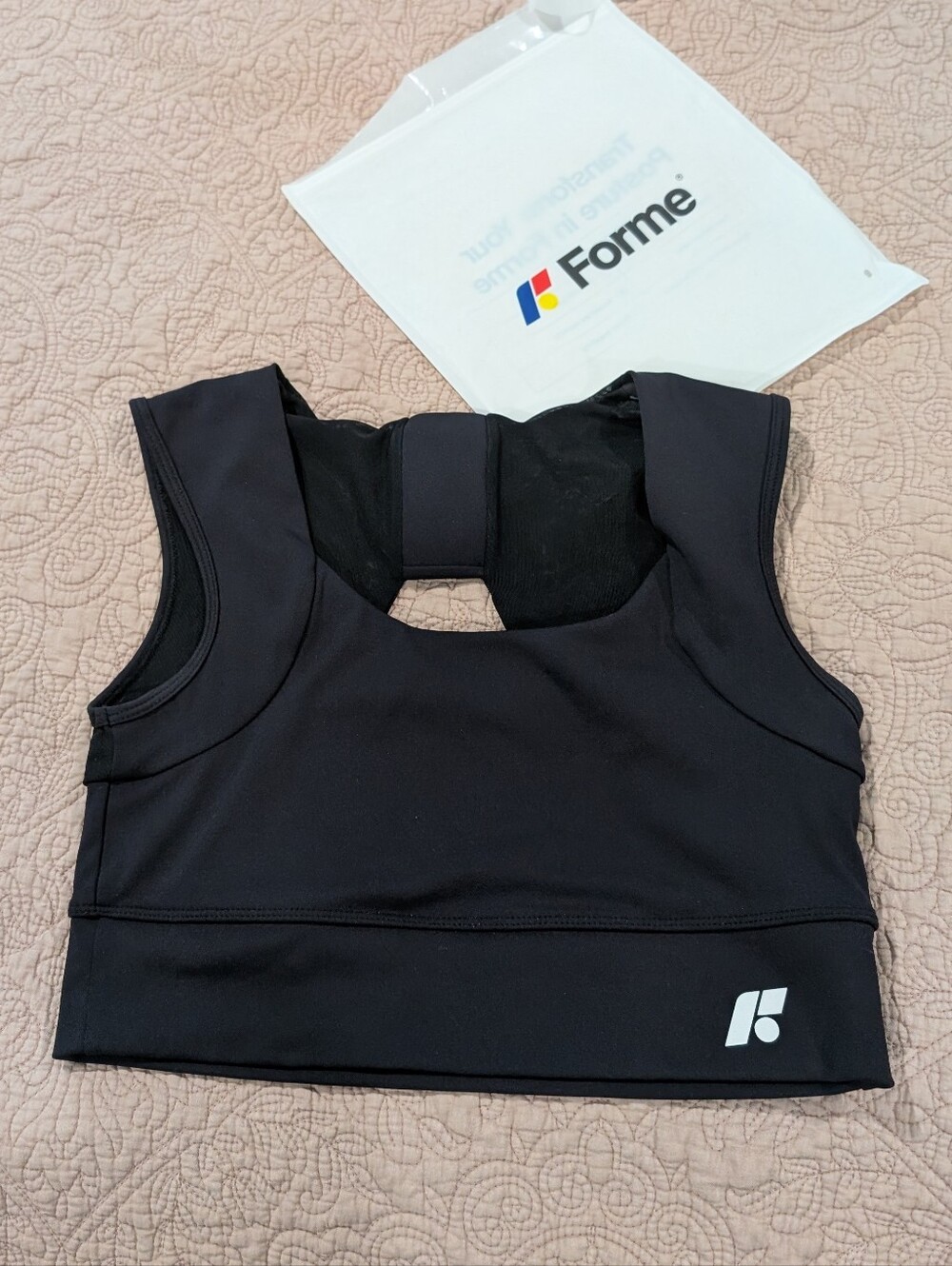 XL Forme Black Sports Bra